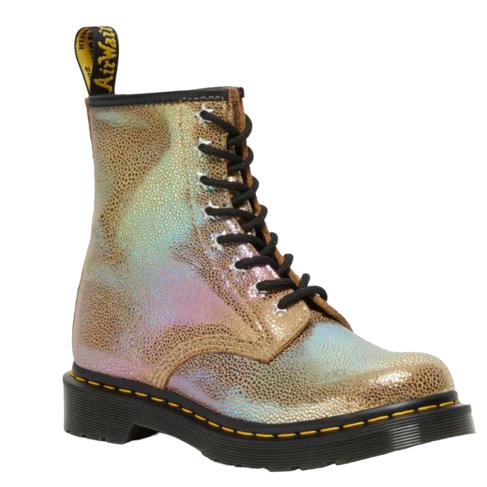Dr Martens 1460 Rainbow Ray Suede Boots Metallic Rainbow Size 6